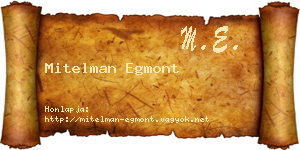 Mitelman Egmont névjegykártya